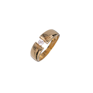 κίτρινο ασημένιο 925 δαχτυλίδι με ζιργκόν